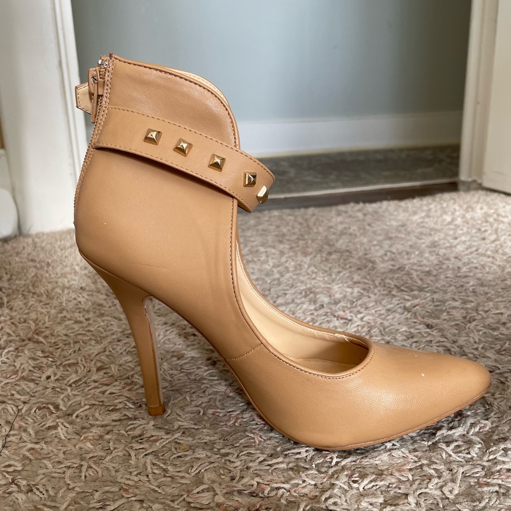 Nude Stud High Heels